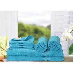 bianca LORENA [8pc] 100% Cotton Super-Soft Terry Towels -2pc Bath, 2pc Hand, 4pc Face (d`ross) solid-multi image 1