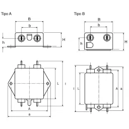 Epcos B84114D Series Flange Mount RFI Filter 1 Phase 3 Amp Current Rating 250 V AC 89.5 mm Length, B84114D0000B030 image 3