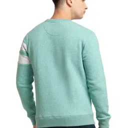 ColorPlus Green Tailored Fit Striped Sweatshirt image 2