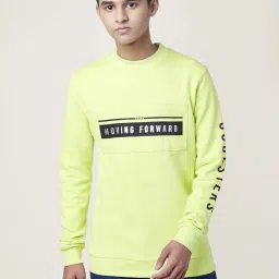 Coolsters by Pantaloons Kids Mint Green Cotton Printed Full Sleeves Sweatshirt image 1