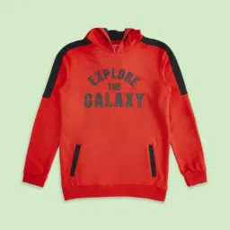 Pantaloons Junior Red Cotton Printed Full Sleeves Sweatshirt image 1