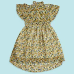 Pantaloons Junior Yellow Printed Dress image 1
