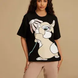 Kazo Black Cotton Printed T-Shirt-image-64