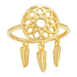 GIVA 925 Sterling Silver Golden Ring for Women-image-56
