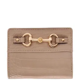 Anne Klein Beige Textured Bi-Fold Wallet For Women image 2