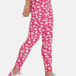 Puma Pink Printed Mid Rise Tights image 3