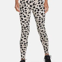 Puma Beige & Black Printed Mid Rise Tights image 1