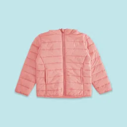 Pantaloons Junior Peach Quilted Full Sleeves Jacket image 1