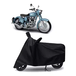 Auto Pearl Bike Cover for Royal Enfield Squadron Blue (Black)-picture-44