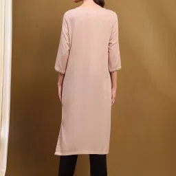 Biba Beige Straight Kurta image 2
