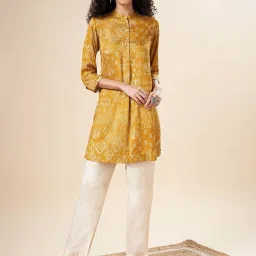 Marigold Lane Mustard Printed Tunic image 1