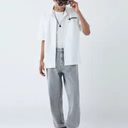 nuon men Nuon by Westside Grey Faded Relaxed-Fit Mid-Rise Jeans image 3