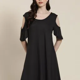 Qurvii Black A Line Dress image 1