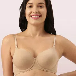 Enamor Beige Under Wired Padded T-Shirt Bra image 1