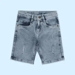 Pantaloons Junior Blue Washed Shorts image 1