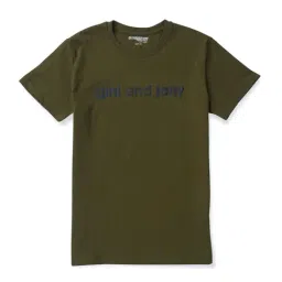Gini & Jony Kids Olive Printed T-Shirt-picture-23