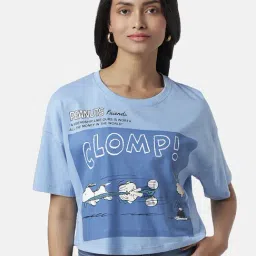 Honey by Pantaloons Blue Cotton Graphic Print Top-picture-33