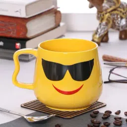 JCPL Yellow Ceramic 10.3 cm Milk Mug (0.33 L) - Set of 2-picture-17