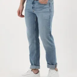 Calvin Klein Blue Cotton Regular Fit Jeans image 3