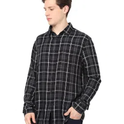 celio celio* Black Regular Fit Check Shirt image 3