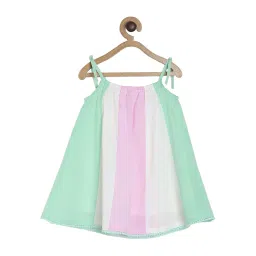 MINIKLUB Girls Multicolor Striped Dress with Bloomers image 2