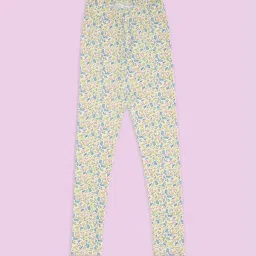 Pantaloons Junior Yellow & Blue Printed Leggings image 1