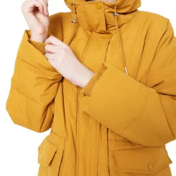 Vero Moda Mustard Quilted Longline Jacket image 5