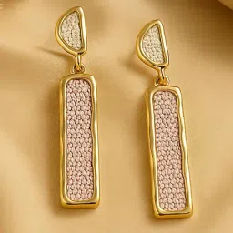Karatcart Gold-Tone Plated Pink Earrings for Women-image-44