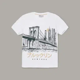 Fame Forever by Lifestyle Kids White & Black Cotton Printed T-Shirt-picture-35