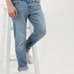 Calvin Klein Blue Cotton Regular Fit Jeans image 5