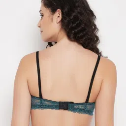 Clovia Teal Lace Padded Bra image 2