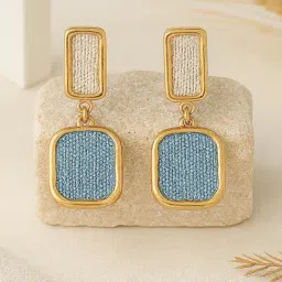 Karatcart Gold-Tone Plated Blue Earrings for Women-image-98
