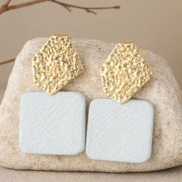 Karatcart Gold-Tone Plated Blue Earrings for Women-image-76