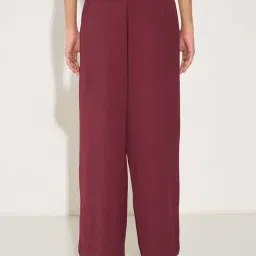 Honey By Pantaloons Wine Flared Fit Trousers image 2
