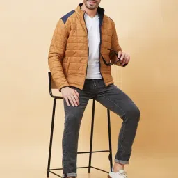 Being Human Yellow Oversized Quilted Quilted Jackets image 5