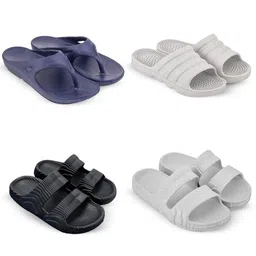 Feel alive Set Of 4 Ultra-Comfortable & Lightweight Thong Flip-Flops & Sliders-picture-24