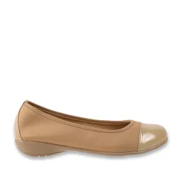 Mochi Women's Beige Flat Ballets image 2