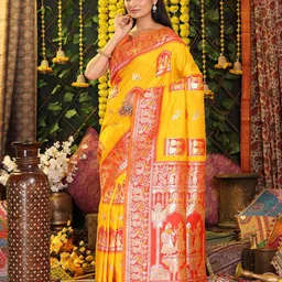 Astita Woven Design Paithani Saree With Unstitched Blouse Piece image 3