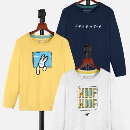 HELLCAT Girls Multicolor Printed Full Sleeves T-Shirt (Pack Of 3)-image-68