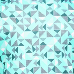 Clovia Blue Geometric Pattern Sports T-Shirt image 5