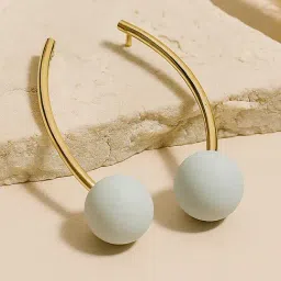 Karatcart Gold-Tone Plated Blue Earrings for Women-image-82