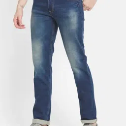 Octave Blue Cotton Regular Fit Jeans image 3