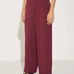 Honey By Pantaloons Wine Flared Fit Trousers image 3