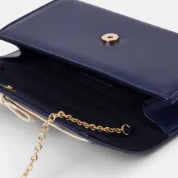 Accessorize London Navy Party Clutch image 5