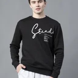 Red Tape Black Regular Fit Printed Sweatshirt image 1