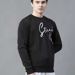 Red Tape Black Regular Fit Printed Sweatshirt image 4
