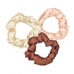 FUNKRAFTS Girls Cream & Peach-Coloured Set of 3 Ponytail Holders-picture-1