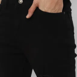 Forever 21 Black Mid Waist Straight Fit Regular Length Jeans image 4