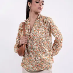 Stylecast X Hersheinbox Floral Print Puff Sleeve Shirt Style Top-image-24