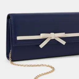 Accessorize London Navy Party Clutch image 4